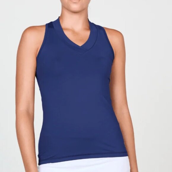 Sofibella RACERBACK TANK Navy Blue Size L - Picture 1 of 2